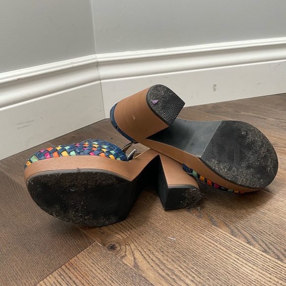 Mexican Hurache Rainbow accent shoes - Picture 3 of 3